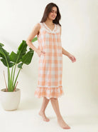 The Kaftan Company Nightwear Rosebud Peach Nightgown