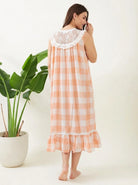 The Kaftan Company Nightwear Rosebud Peach Nightgown