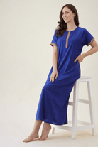 The Kaftan Company Nightwear Royal Blue Modal Nightdress