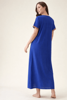 The Kaftan Company Nightwear Royal Blue Modal Nightdress