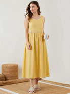 The Kaftan Company Nightwear Yellow Heart Print Modal Nightdress