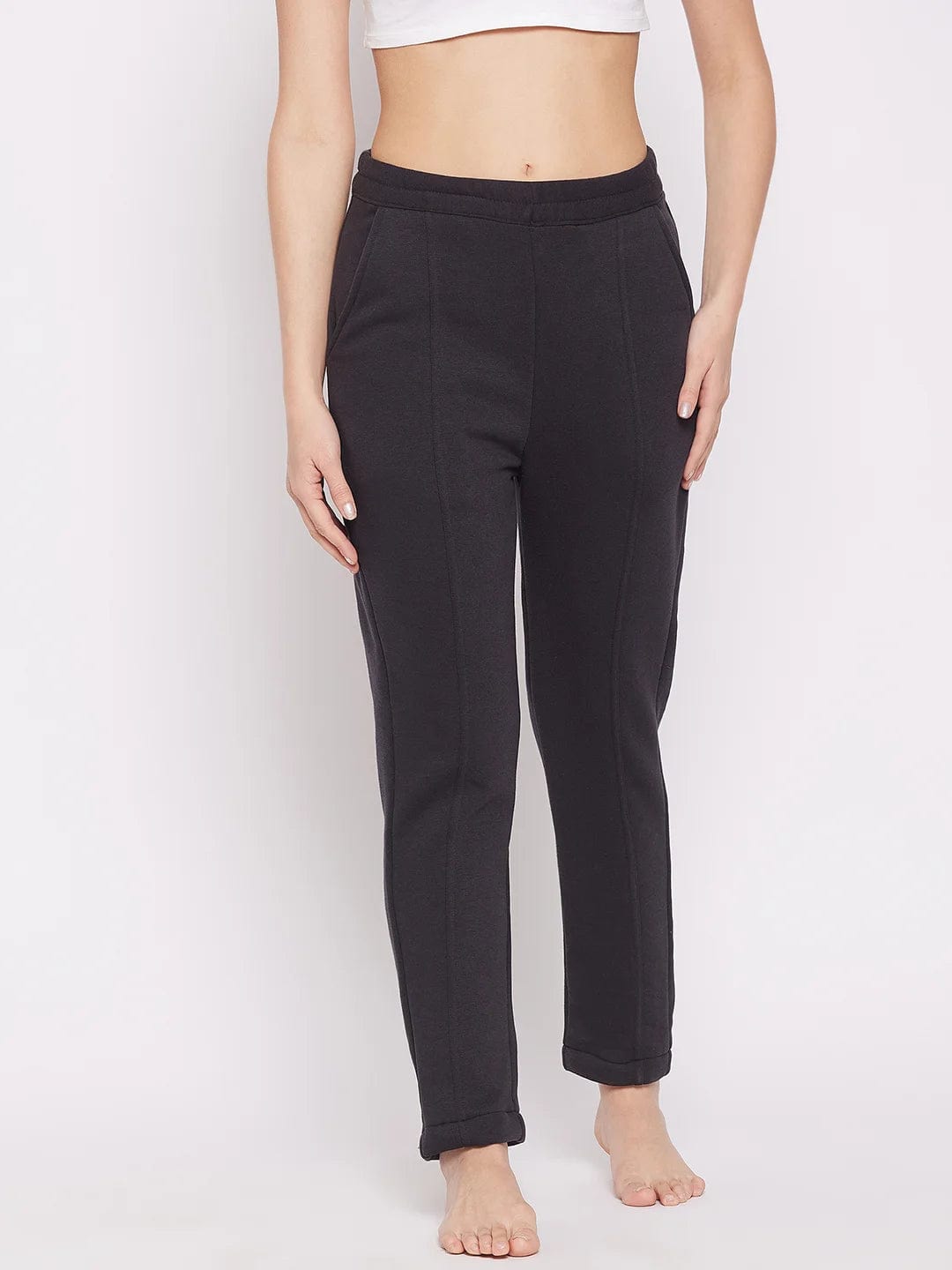 The Kaftan Company Pants Black Tapered Loungepants (Final Sale )