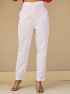 The Kaftan Company Pants Classic White Straight-Fit Pants