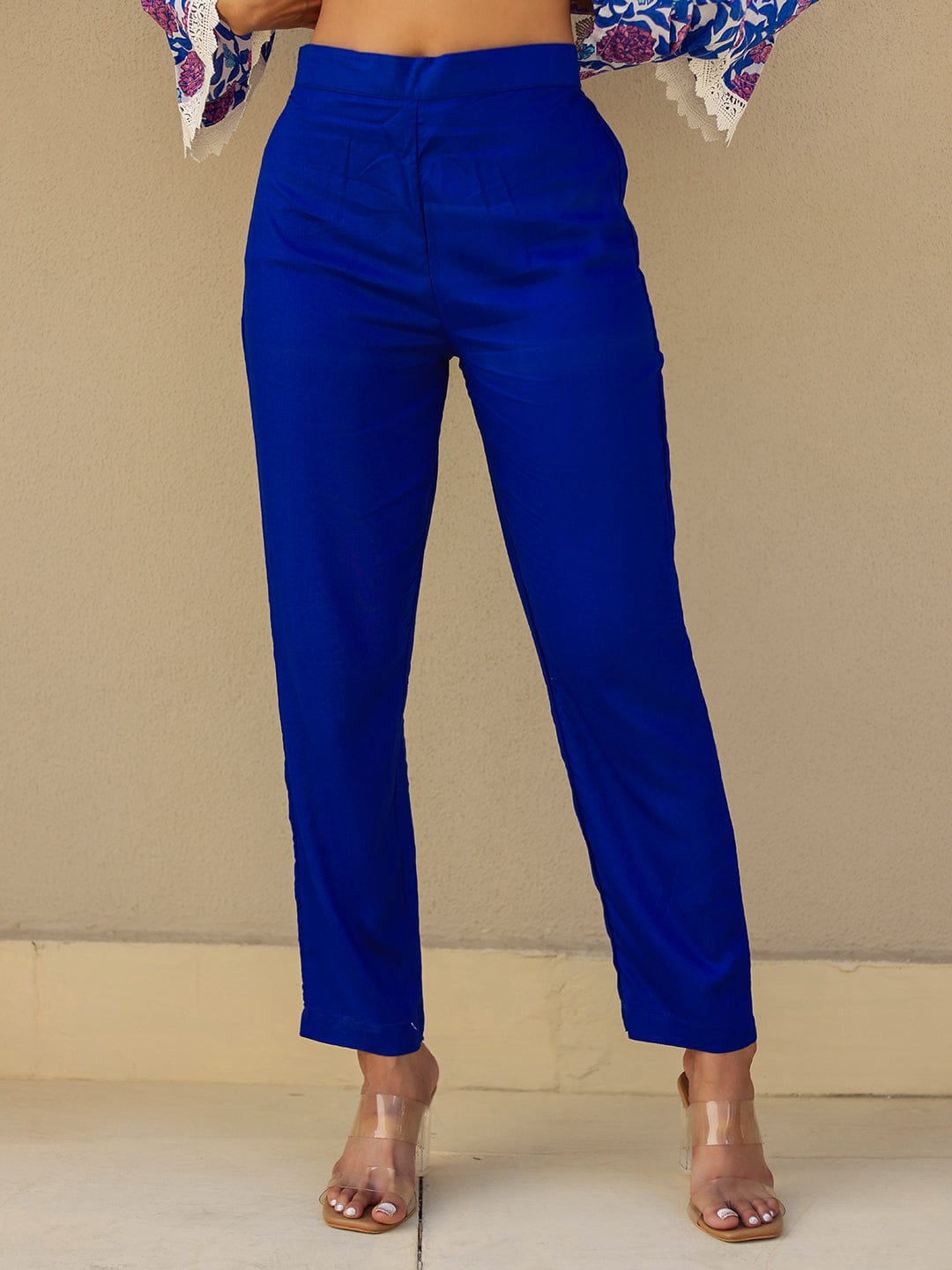 Royal Blue Straight-Fit Pants 2XL