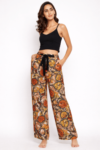 The Kaftan Company Pyjama Monarch Butterfly Print Nightwear Pyjama