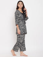 The Kaftan Company Pyjama Set Animal Printed 2 Piece Pyjama Set