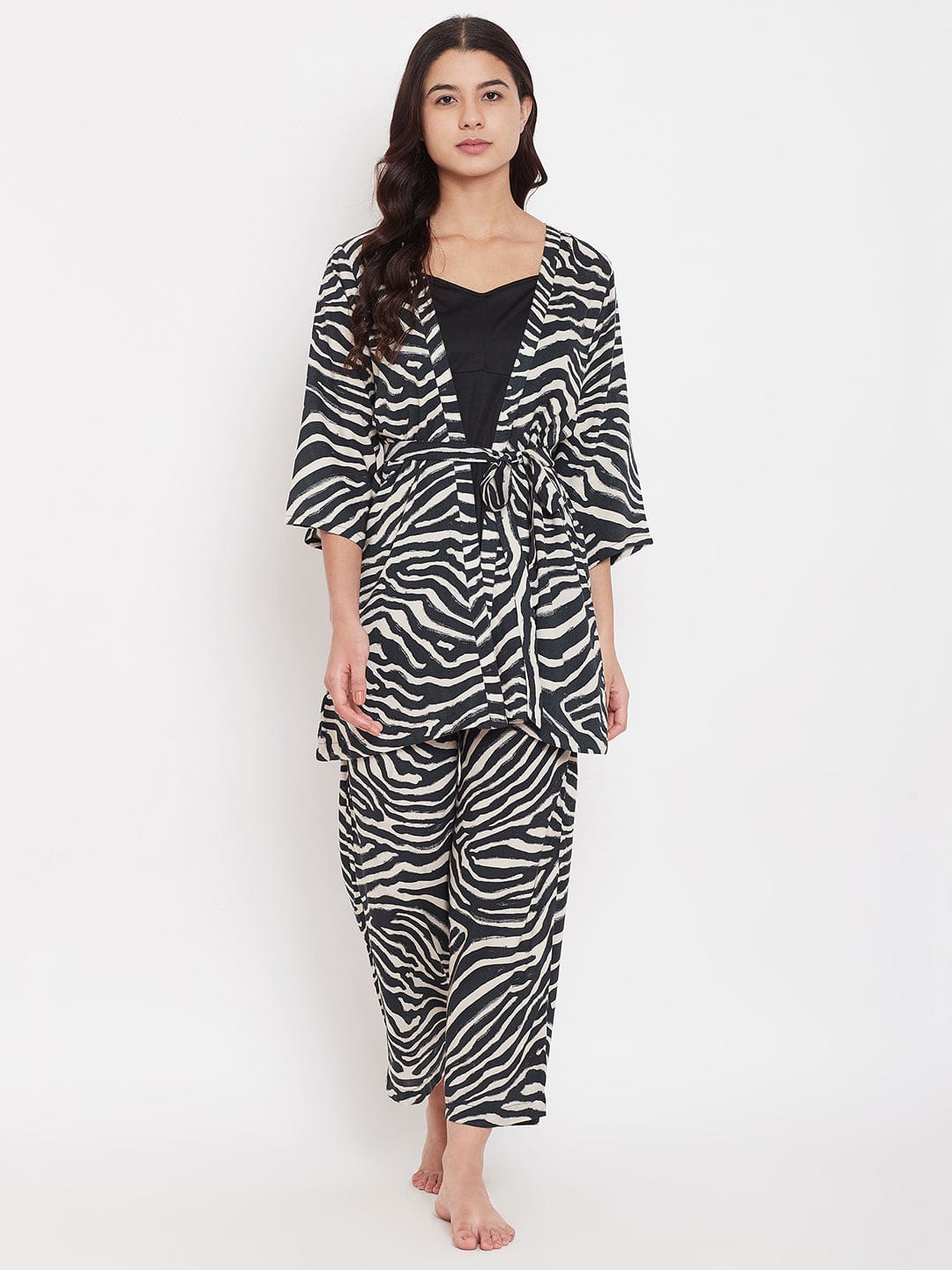 The Kaftan Company Pyjama Set Animal Printed 2 Piece Pyjama Set
