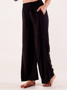 The Kaftan Company Pyjama Set Black Floral Printed Viscose Nightwear Pyjama Set