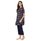The Kaftan Company Pyjama Set Blue Aztec Print Pyjama Set