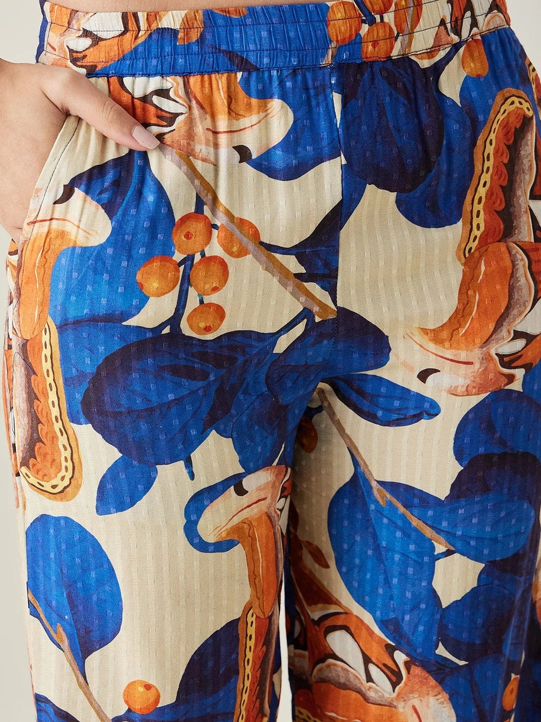 The Kaftan Company Pyjama Set Blue Fluttery Dream Pajama Set (Final Sale)
