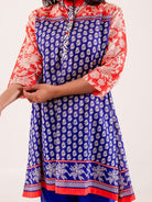 The Kaftan Company Pyjama Set Blue Printed Nightwear Pyjama Set