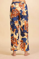 The Kaftan Company Pyjama Set Blue V-Neck Top and Butterfly Print Pyjama Loungeset