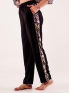 The Kaftan Company Pyjama Set Brown Ethnic Printed Viscose Nightwear Pyjama Set