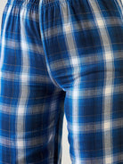 The Kaftan Company Pyjama Set Comfortable Blue Plaid Cotton Pyjama Set