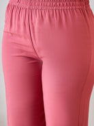 The Kaftan Company Pyjama Set Floral Bordered Pink Soft Modal Lounge Set