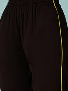 The Kaftan Company Pyjama Set Flourescent Green and Black Pyjama Set