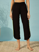 The Kaftan Company Pyjama Set Flourescent Green and Black Pyjama Set