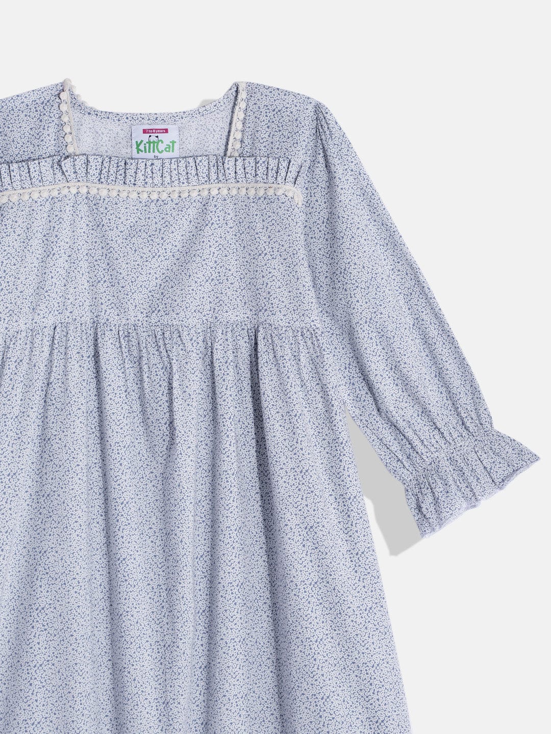 The Kaftan Company Pyjama Set Girls Floral Frilled Night Dress