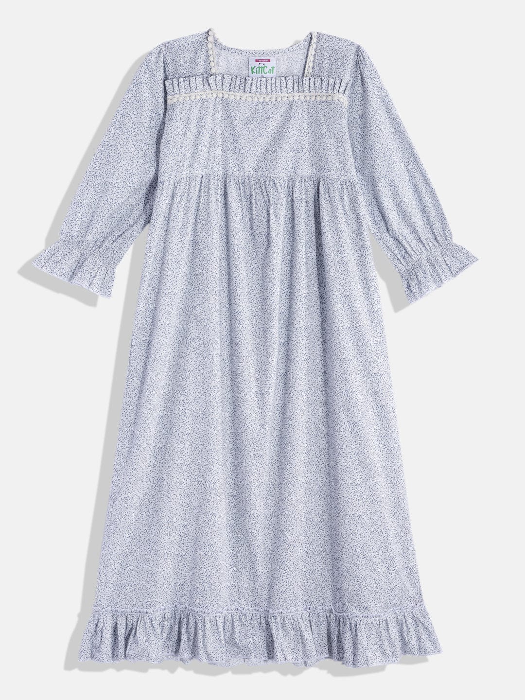 The Kaftan Company Pyjama Set Girls Floral Frilled Night Dress