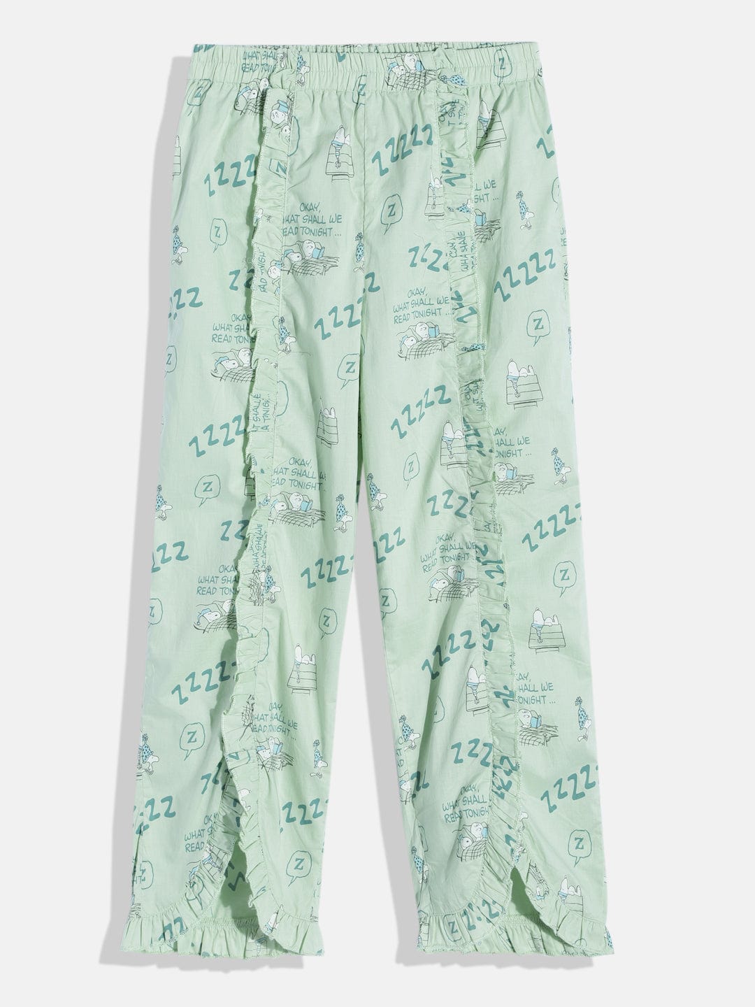 The Kaftan Company Pyjama Set Girls Green Peplum Kimono Pyjama Set