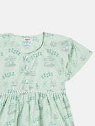 The Kaftan Company Pyjama Set Girls Green Peplum Kimono Pyjama Set