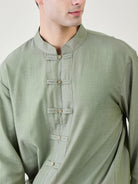 The Kaftan Company Pyjama Set Mens Lounge Shirt and 3/4 Pants Set