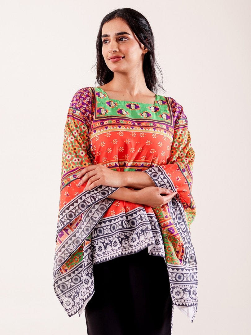 The Kaftan Company Pyjama Set Multicolor Ethnic Printed Nightwear Pyjama Set