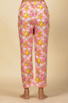 The Kaftan Company Pyjama Set Pink Unicorn and Rainbow Print Viscose Nightsuit with Ruffle and Lace Accents