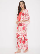 The Kaftan Company Pyjama Set Pomegranate Printed 2 Piece Set - ( Final Sale)