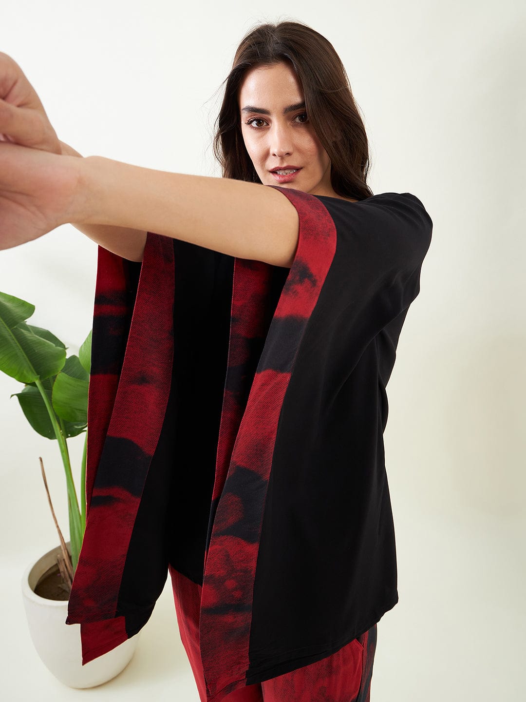 The Kaftan Company Pyjama Set Red Midnight Kaftan Pajama Set