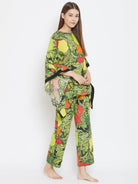 The Kaftan Company Pyjama Set Tropical Fruits Kaftan and Pyjama Loungeset