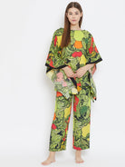 The Kaftan Company Pyjama Set Tropical Fruits Kaftan and Pyjama Loungeset