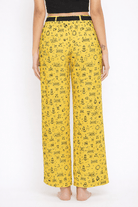 The Kaftan Company Pyjama Yellow Nautical Print Cotton Nightwear Pyjama Pants
