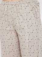 The Kaftan Company Pyjamas Grey Geometric Cotton Kaftan Pyjama