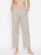 The Kaftan Company Pyjamas Grey Geometric Cotton Kaftan Pyjama
