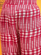 The Kaftan Company Pyjamas Red And White Checked Lounge Pants