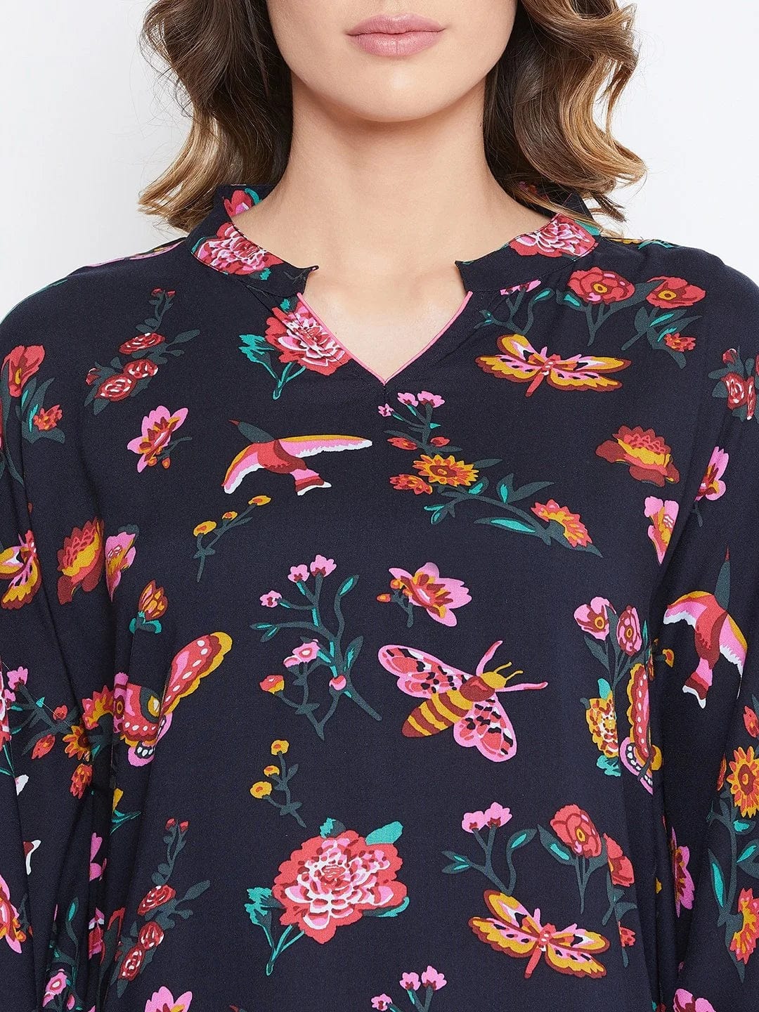 The Kaftan Company Shorts Set BLOOMS AND CHIRPS KAFTAN SHORTS SET
