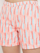 The Kaftan Company Shorts Set Feather Print Georgette Shorts Set