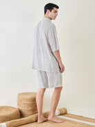 The Kaftan Company Shorts Set Mens White Supersoft Shorts Set