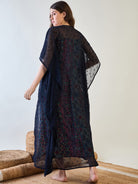 The Kaftan Company Sleep Gowns Aztec Slip and Blue Dobby Elegant Gown Set