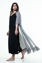 The Kaftan Company Sleep Gowns Grey Printed Chiffon Nightwear Kaftan Gown