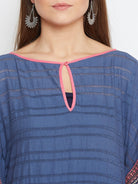 The Kaftan Company Tops 2XL Navy Blue Kaftan Tunic (Final Sale)