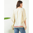 The Kaftan Company Tops Birds in Paradise Ivory Hand Embroidered Kaftan Top