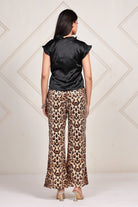 The Kaftan Company Tops Black Midnight Satin Gathered Top