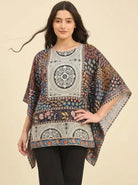 The Kaftan Company Tops Ethnic Print Viscose Kaftan Top