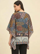 The Kaftan Company Tops Ethnic Print Viscose Kaftan Top