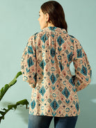 The Kaftan Company Tops Geometric Fusion Embroidered Top