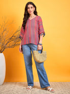 The Kaftan Company Tops Multi Coloured Tribal Kaftan Top