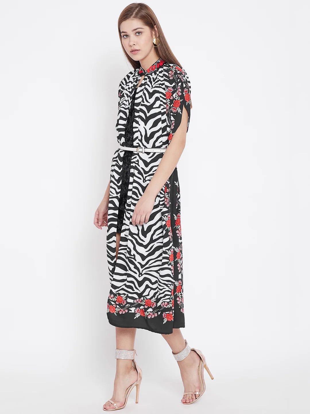 The Kaftan Company Tops ONESIZE Animal Print Embroidered Kaftan Shrug - (Clearance - Final Sale)