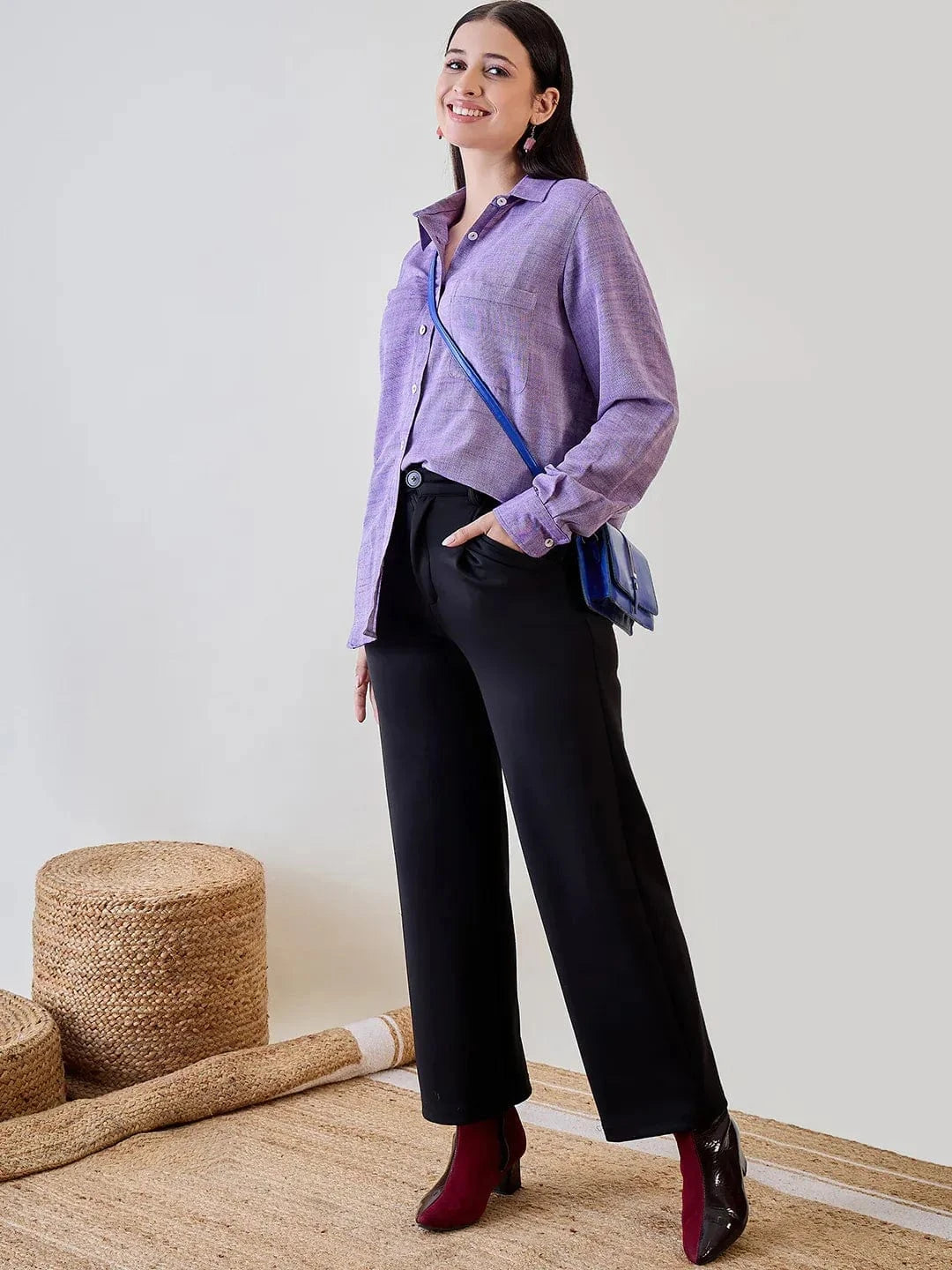 The Kaftan Company Tops Soft Linen Boyfriend Shirt